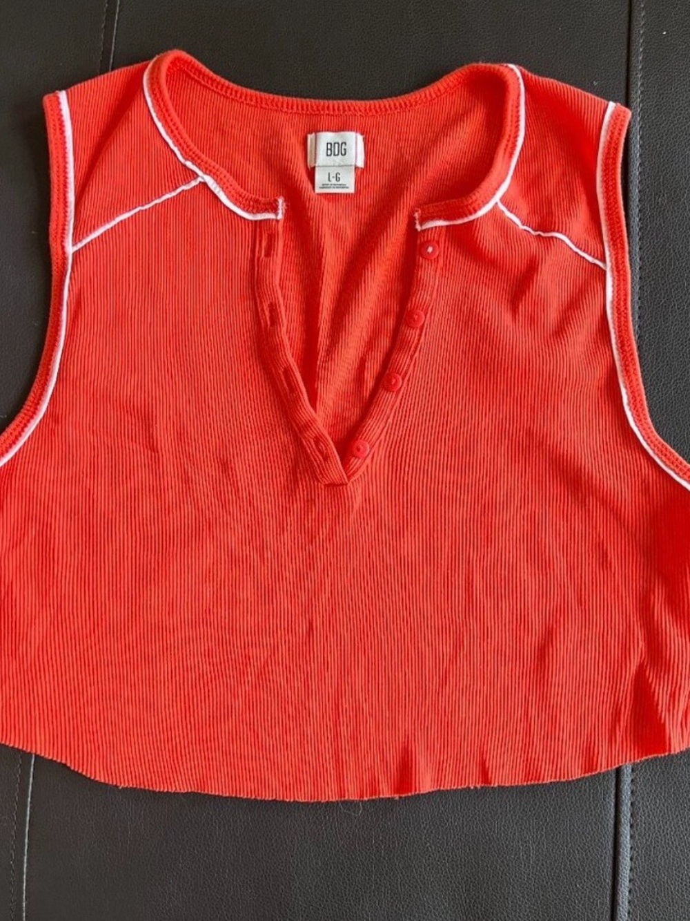 BDG Bright Orange Sleeveless Crop Top
